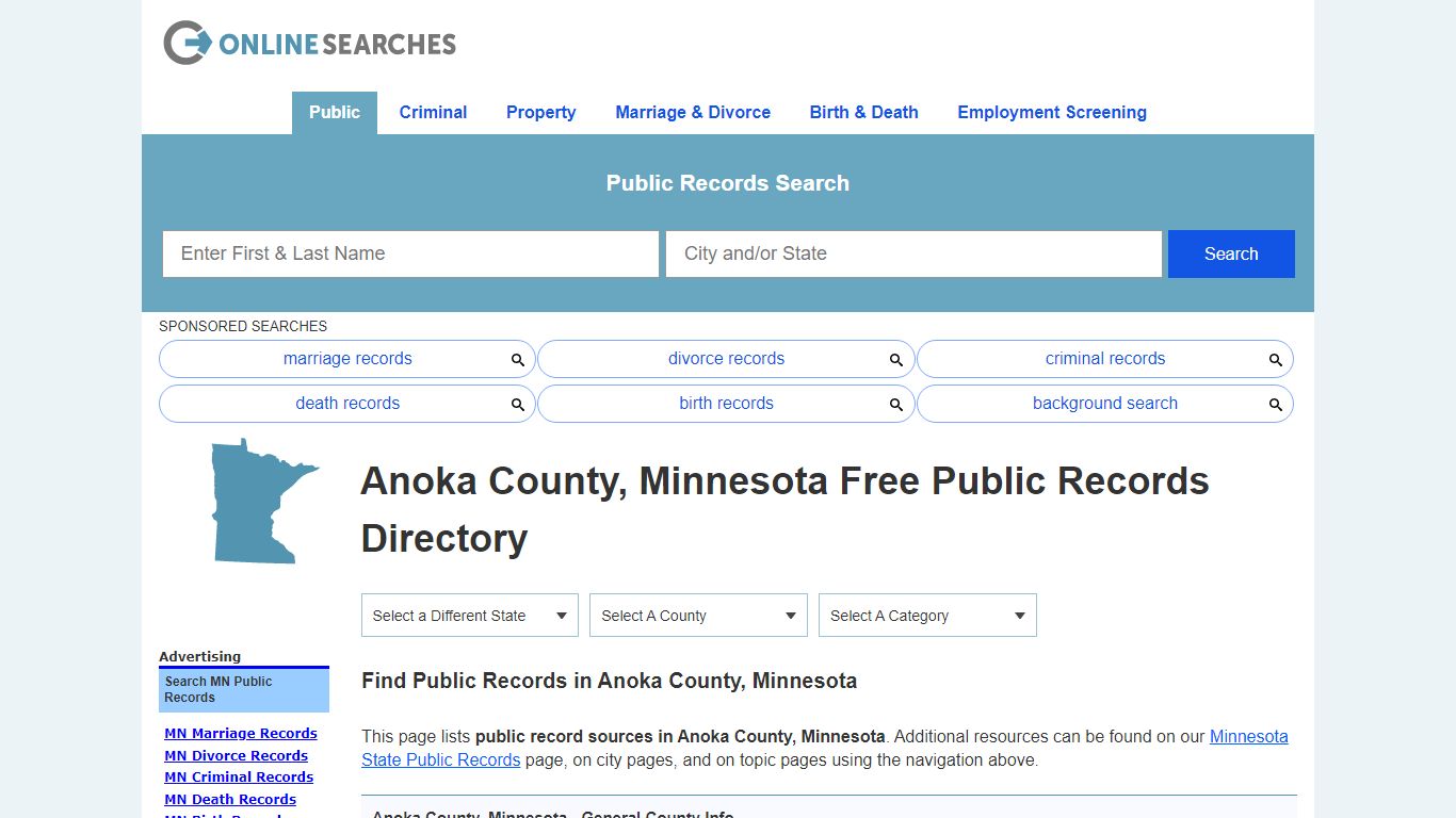 Anoka County, Minnesota Public Records Directory